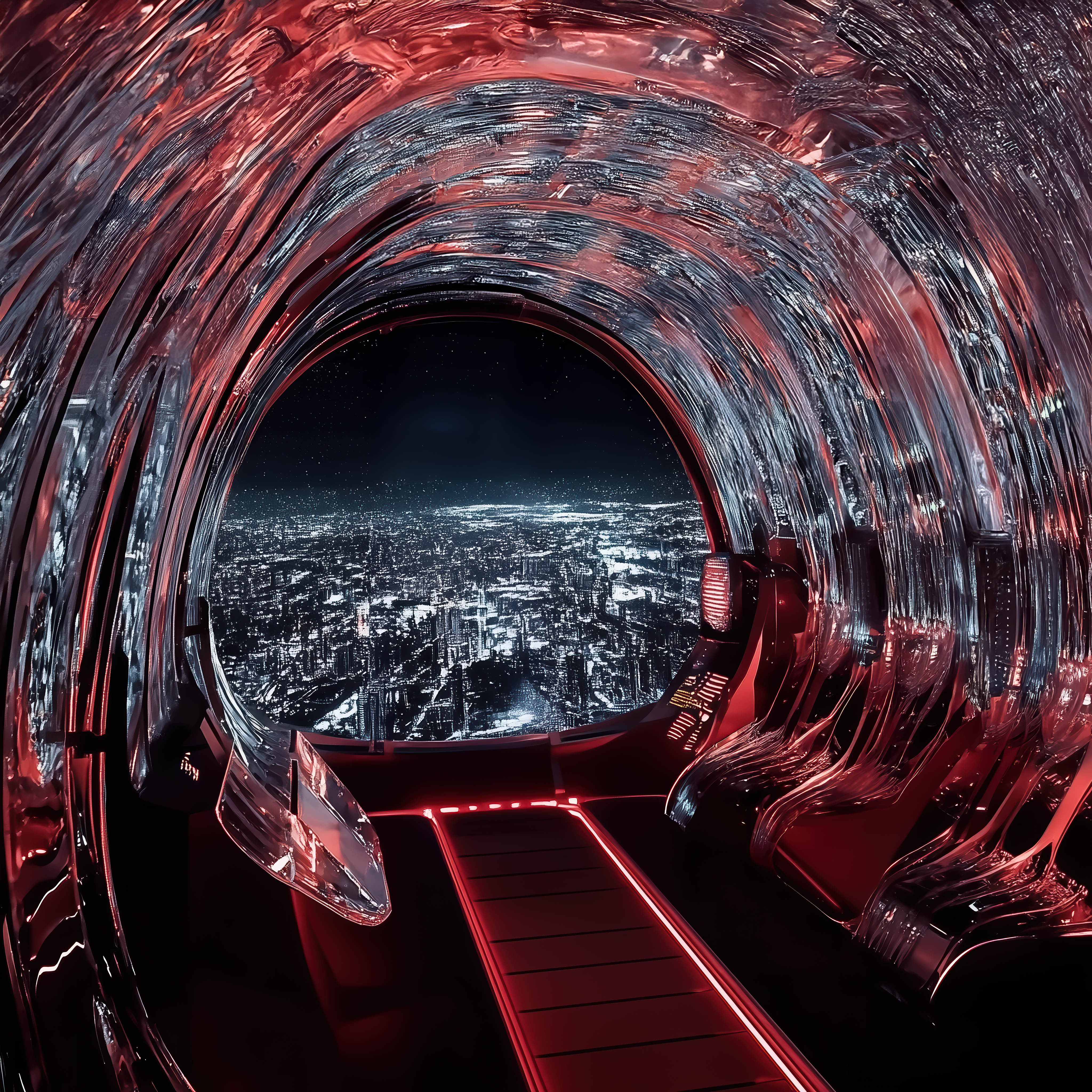 Classified Cockpits - curved cockpit with city view